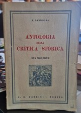 LIBRO VINTAGE ANTOLOGIA DELLA CRITICA STORICA ETA' MODERNA 1954