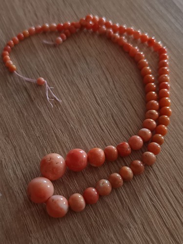 Collana antica corallo - collana,