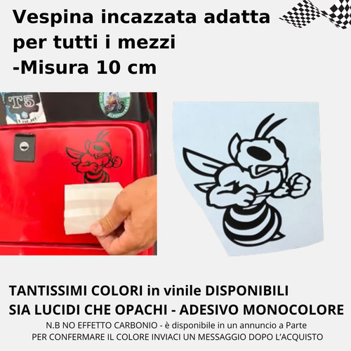 Vespina incazzata adesivo - vespina, per