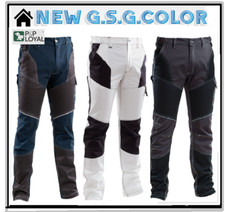 PANTALONI DA LAVORO UOMO PANTALONE STRETCH SLIM FIT CON ELASTICO AI FIANCHI