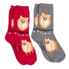 Pomerania Spitz Pomerania Giocattolo Piccolo Soccorso Cane 2 Paia Calze Foozys Donna