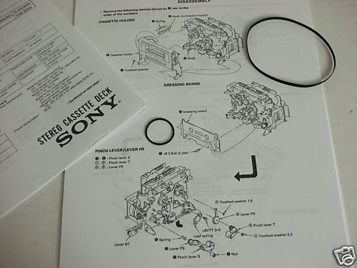 Kit cinghia deck cassette sony - kit,