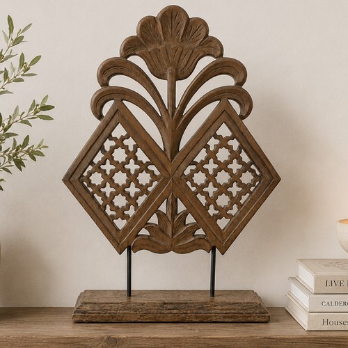 India legno intagliato tavolo