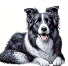 BORDER COLLIE DOG ciondolo su