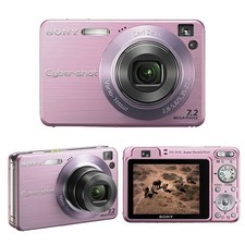 Sony Cybershot DSC-W120 fotocamera digitale 7,2 MP 4x zoom ottico rosa messa a fuoco automatica