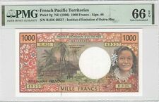 Territori francesi del Pacifico: 1000 FRANCHI ND (1996)  PMG GEM UNC 66