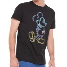 T-shirt grafica Disney Neon Topolino taglia grande da collezione parchi divertimento festa