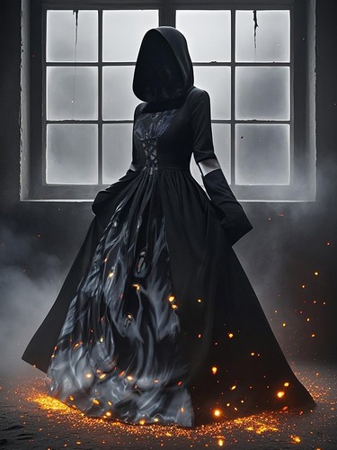 Costume strega gotica vestito