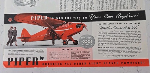1941 red piper cub - red,