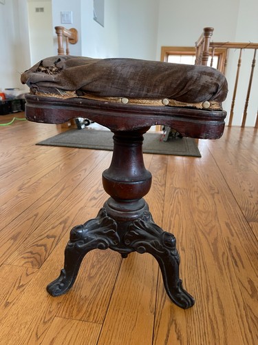 Sgabello pianoforte vintage - ,
