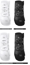 VEREDUS STIVALI DA DRESSAGE PROTETTIVI ASSOLUTI ANTERIORI/POSTERIORE ELASTICI Nero/Bianco M/L