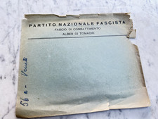 VECCHIA BUSTA FASCIO FASCISMO ALBER DI TOMADIO DUTTOGLIANO TRIESTE OLD ENVELOPE