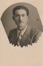 B1 - Foto Photo Fotografia Anni 40 - Uomo 1° Piano Baffi