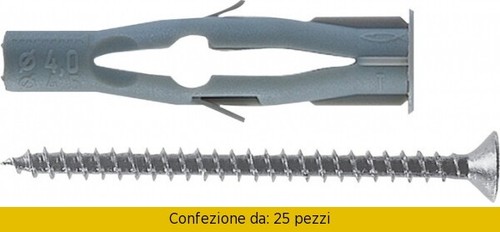 Tasselli con vite fu10x60v - tasselli,