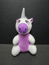 Peluche unicorno bianco viola
