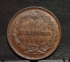 V.EMANUELE II  10 CENT 1866 MI