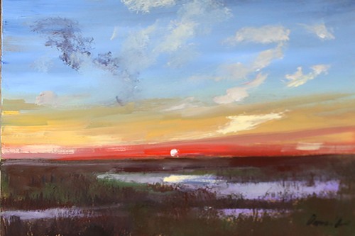 Paesaggio quadro olio - paesaggio,