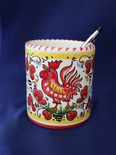 Vaso tazza penna rosso - , gallo