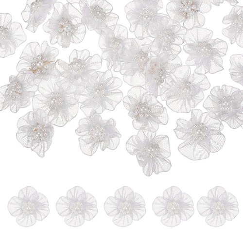 Fiori organza 2cm - organza, con