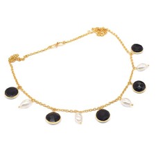 Collana lunetta placcata oro