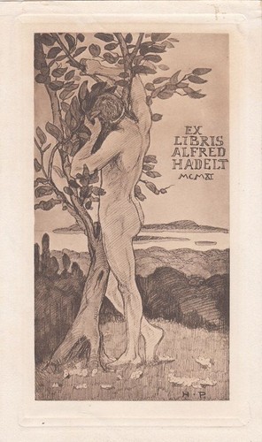 Exlibris bookplate radierung - exlibris,