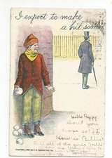 C1 - Postcard Cartolina Umoristica Palle Di Neve  - Fp  Vg 1905