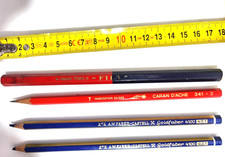 4 matite A.W.Faber Castel Goldfaber 4100 451 Caran D'Ache 341-2 Fila 795 vintage