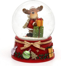 Palla Di Neve Con Alce E Base