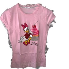 T Shirt Paperina Rosa Confetto Cotone Elasticizzato Tg S