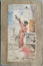 acquerello quadro antico Roma