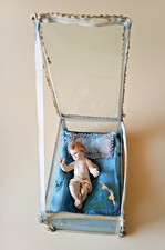 Gesù Bambino in cera in teca