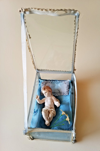 Gesù bambino cera teca - in, in