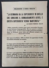 Propaganda Militare - Manifesto 2° Guerra Mondiale - "Delusioni e dura realtà"