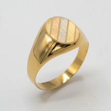 Anello uomo in oro 18 kt nei 3 colori L.19