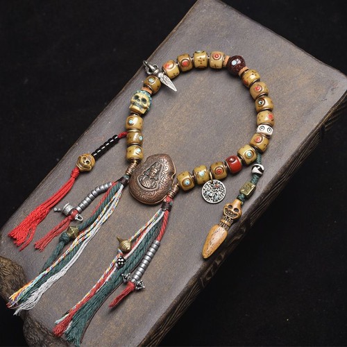 Bracciale tibetano intagliato - bracciale,