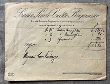 Vecchia busta BANCA PICCOLO CREDITO BERGAMASCO - Timbro 1924