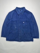 French Work Chore Jacket Vintage Bleu De Travail Small Medium 1