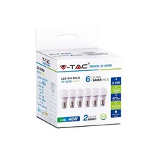 6 PZ Lampada A Led E27 G45 5,5W Freddo 6400K Forma Sfera Bulbo Palla 180 Gradi 2