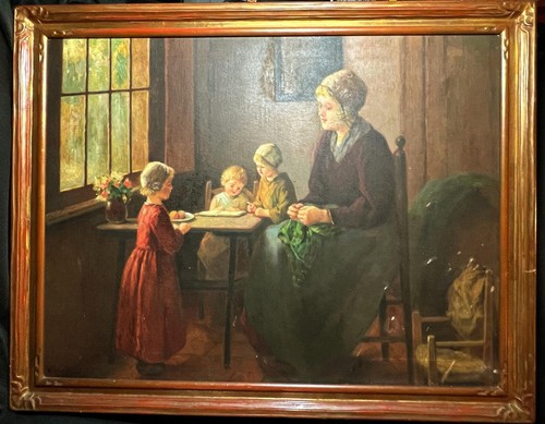 Antico ritratto dipinto olio