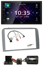 JVC DAB 2DIN volante Bluetooth USB autoradio per Alfa Romeo 147 GT 04-10 argento