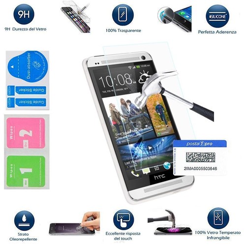 Htc one kit pellicola vetro - one,