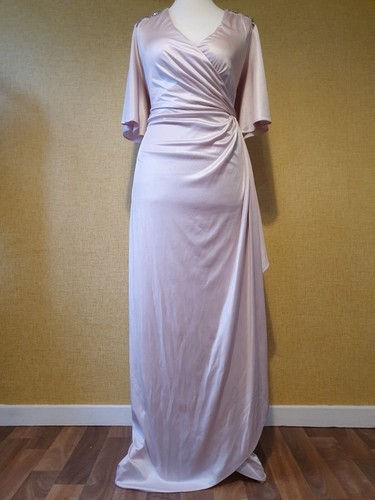 Abito maxi drappeggio rosa