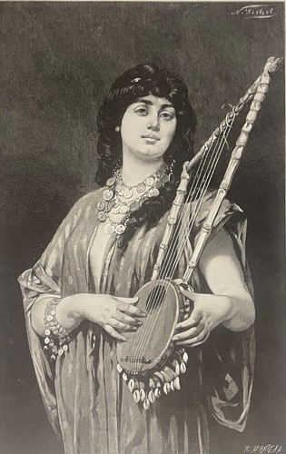 Odalisca con strumento - con,
