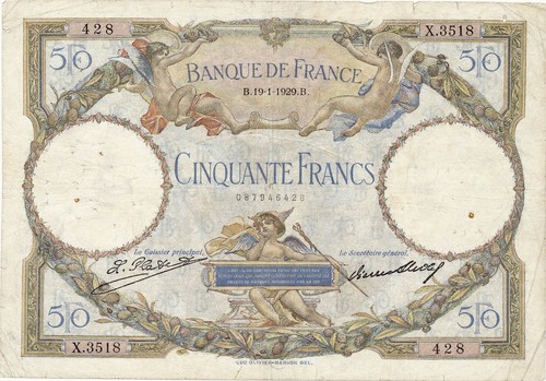 Banconota francia franchi - francia,