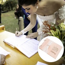  2pcs Retro Wooden Guest Book