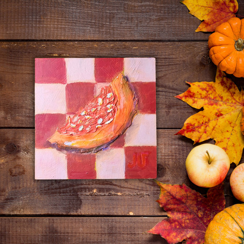 Fetta zucca per pittura - fetta,