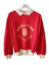 *HH* Maglia felpa Polo Vintage Calcio Roma Club Anni 70 80 T Shirt Sweater