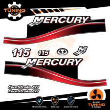 Kit Adesivi Motore Marino Fuoribordo Mercury 115 cv - Four Stroke EFI ROSSO