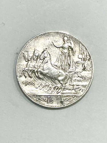 Lire anno 1908 argento - lire, 1