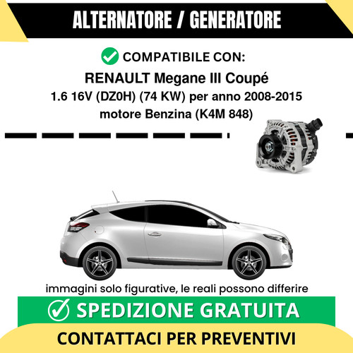 Alternatore renault megane iii - renault,